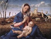 BELLINI, Giovanni Madonna of the Meadow (Madonna del prato) gh oil